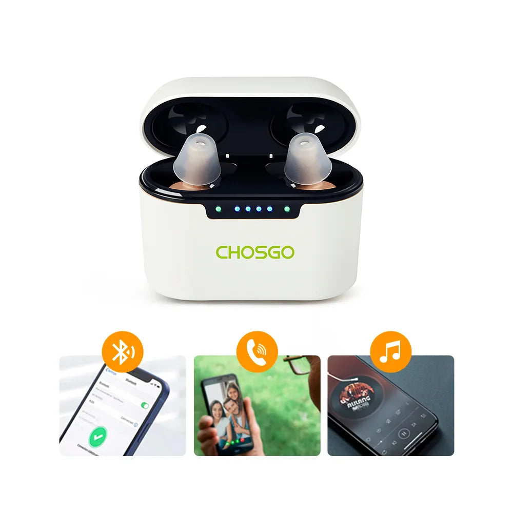 K23 Bluetooth OTC Hearing Aids for Seniors | Calling + Music Streaming – CHOSGO