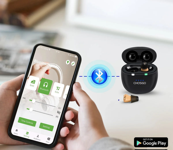 SmartU Bluetooth Hearing Aids for Seniors | AI Noise Reduction, App Self-Fit – CHOSGO