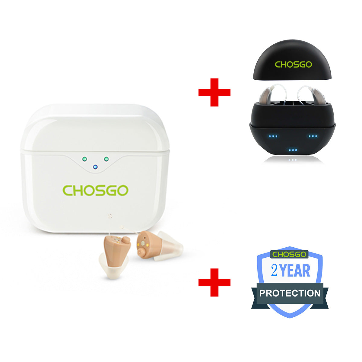 CHOSGO SmartR Smallest Rechargeable OTC Hearing Aids with AI Noise Reduction