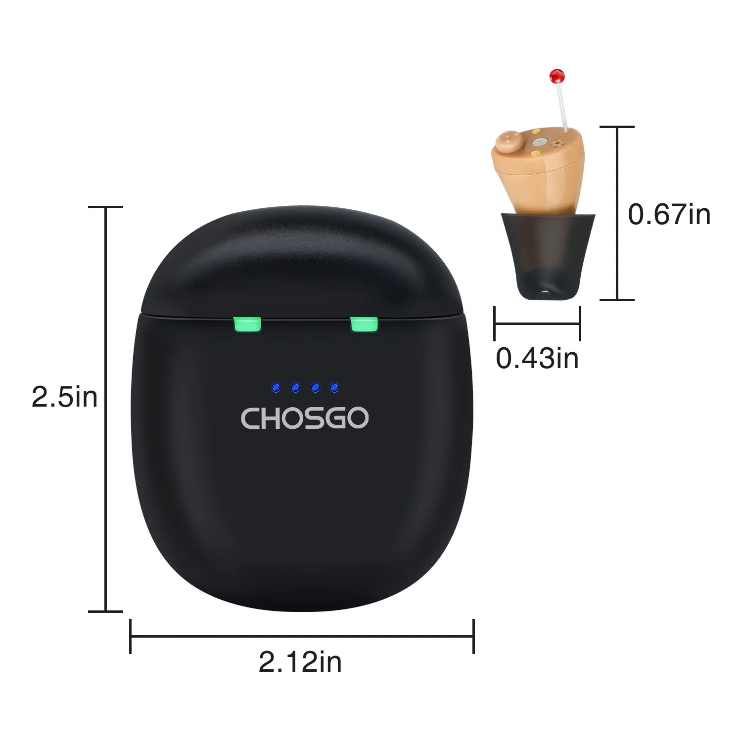 SmartU Bluetooth Hearing Aids for Seniors | AI Noise Reduction, App Self-Fit – CHOSGO