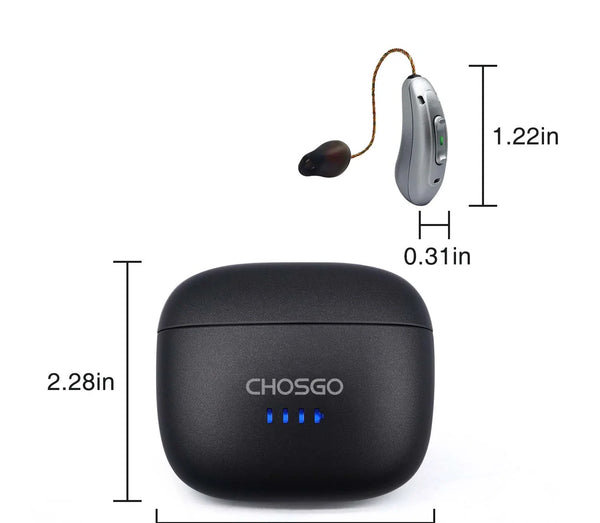 V03B Pro OTC Bluetooth Hearing Aids | AI Noise Reduction | Self-Fitting App | Calls & Music – CHOSGO
